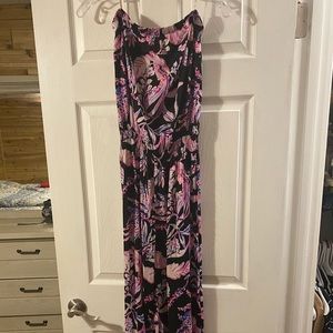 NWT LP Pim Strapless Jumpsuit Onyx Wild Within